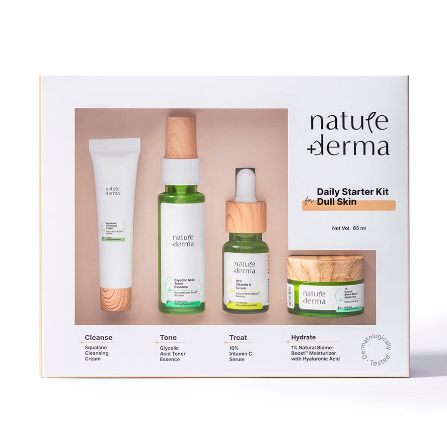 Radiant Glow Starter Kit: Skincare Solution for Dull Skin with Natural Biome-Boost™ Solution For Bright and Strengthened Skin - 65ml