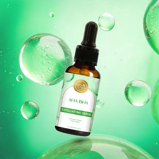 AHA +
                BHA Exfoliating Serum by Body Cupid – 30 mL | Salicylic
                Acid, Aloe Vera & Niacinamide for Clear & Smooth
                Skin