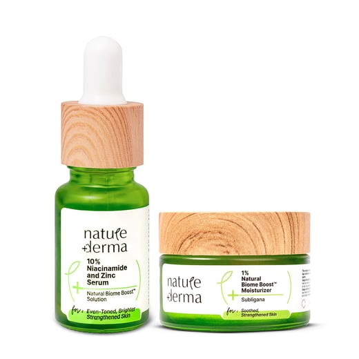 10% Niacinamide & Zinc Serum + 1% Natural Biome-Boost™ Subligana Moisturizer For Brighter & Strengthened Skin - 25ml