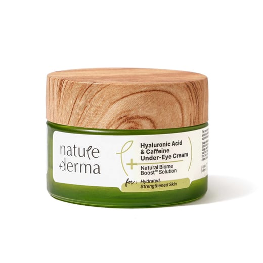 Hyaluronic Acid and Caffeine Under Eye Cream with Natural Biome-Boost™ Solution - 15 ml